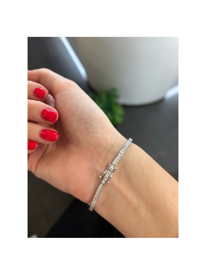 Acquista ora tennis carrè bianco su elefantebianco.jewelry
