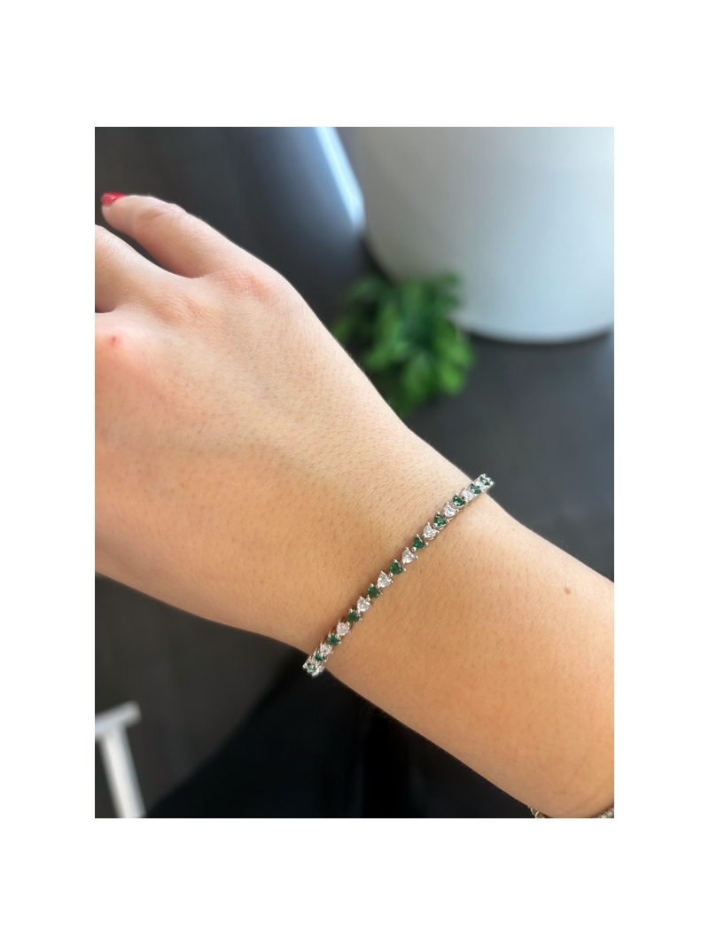 Acquista ora tennis tutti cuori verde e bianco su elefantebianco.jewelry