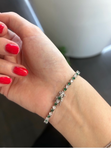 Acquista ora tennis tutti cuori verde e bianco su elefantebianco.jewelry 2