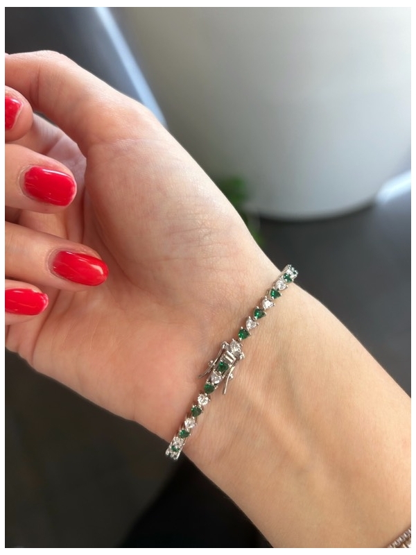 Acquista ora tennis tutti cuori verde e bianco su elefantebianco.jewelry