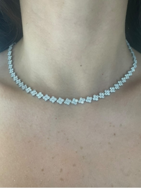 Acquista ora collana fili di grana rodio su elefantebianco.jewelry