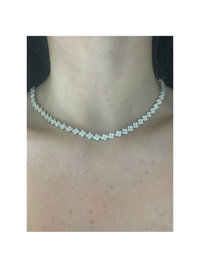 Acquista ora collana fili di grana rodio su elefantebianco.jewelry