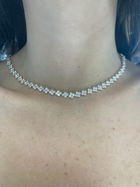 Acquista ora collana fili di grana rodio su elefantebianco.jewelry