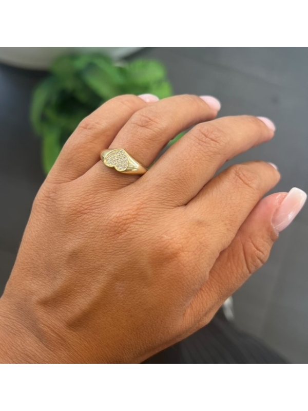 Acquista ora Anello pavè quadrato mignolo su elefantebianco.jewelry
