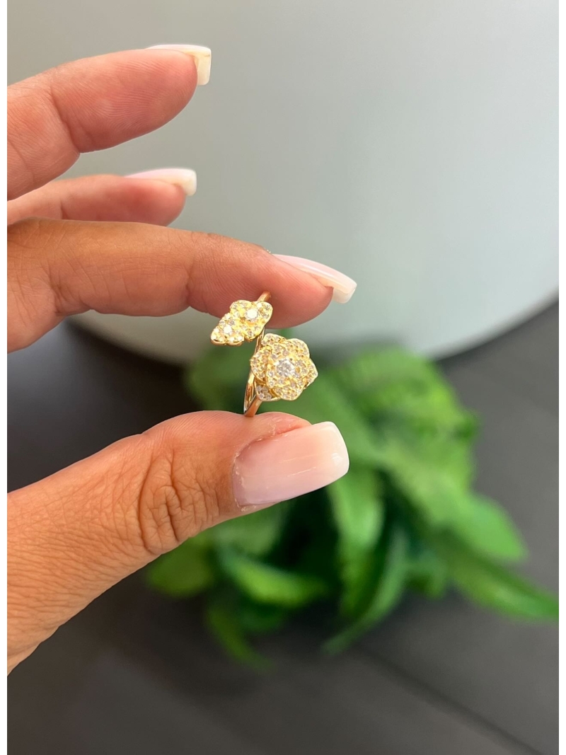 Acquista ora Anello fiore di loto con piuma gold su elefantebianco.jewelry