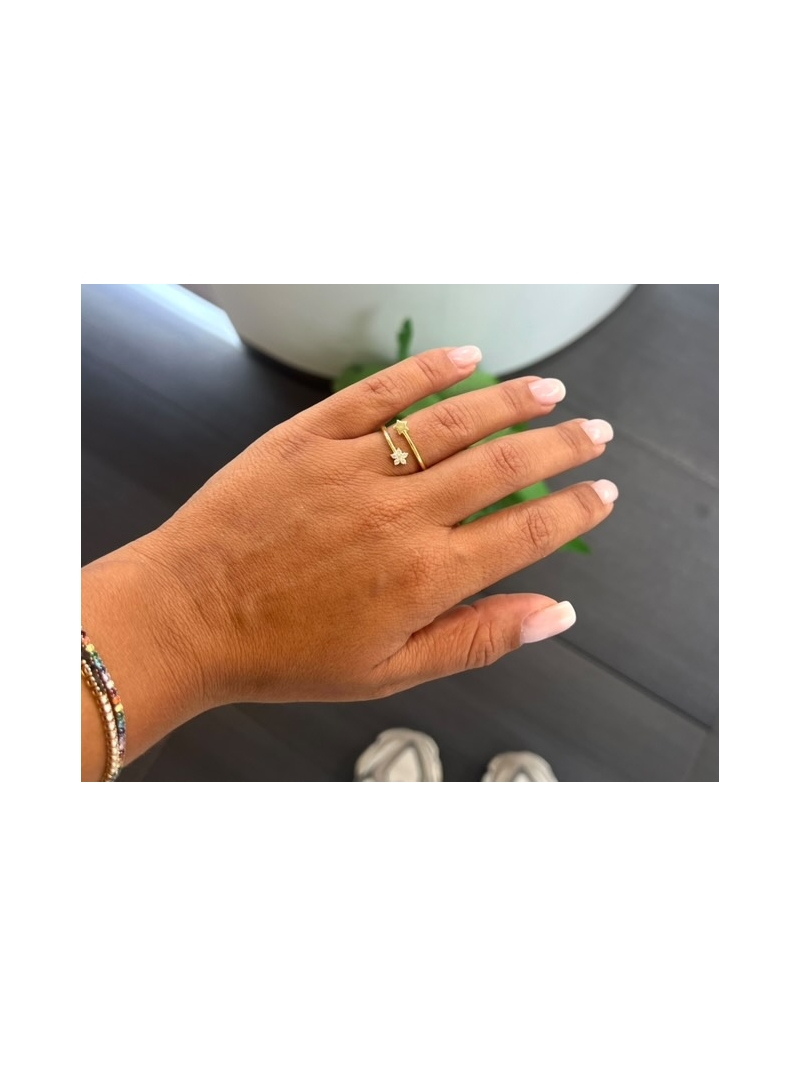 Acquista ora Anello doppia stellina gold su elefantebianco.jewelry