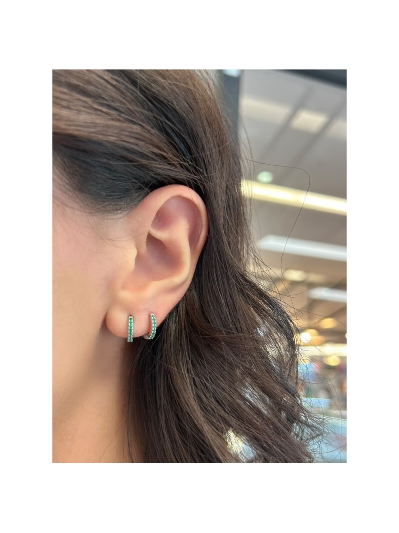 Acquista ora cerchietti mini basic avanti e dietro verde su elefantebianco.jewelry
