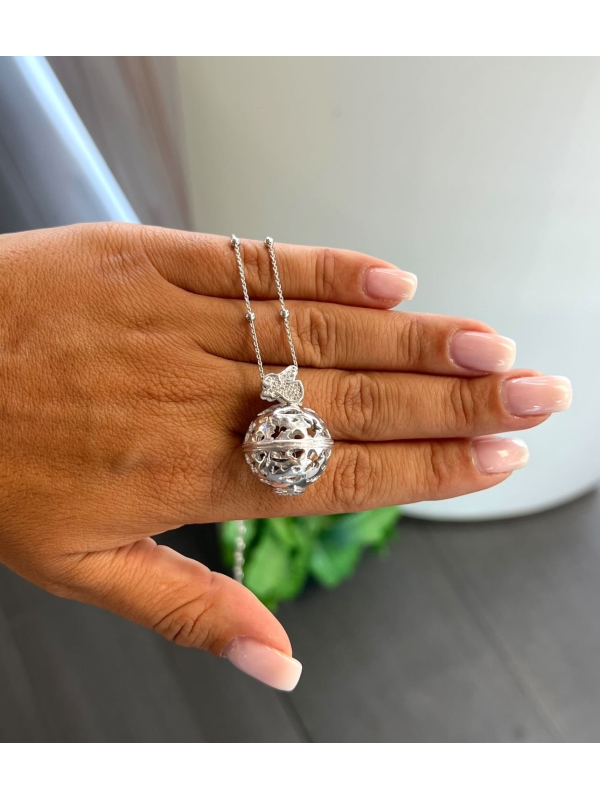 Acquista ora collana chiama angeli con angelo di zirconi su elefantebianco.jewelry