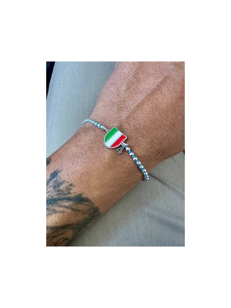 Acquista ora bracciale napoli scudetto e pendente quarto scudetto su elefantebianco.jewelry