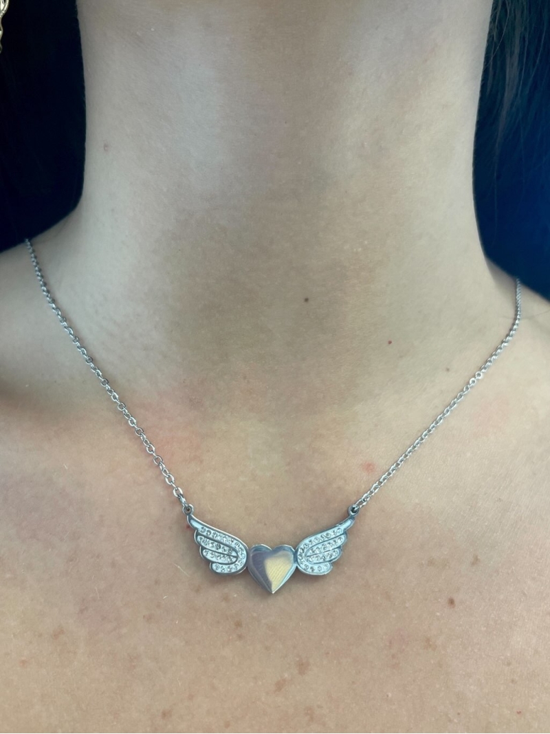 Acquista ora collana ali aperte incisione omaggio su elefantebianco.jewelry