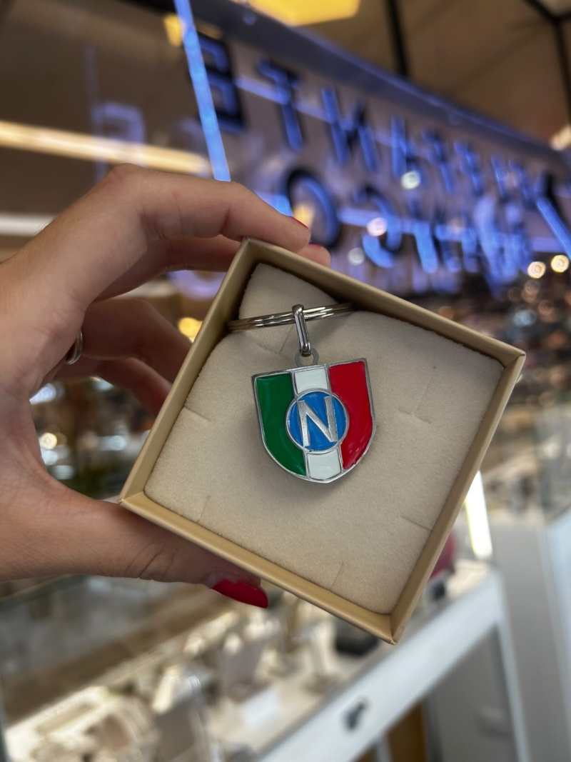 Acquista ora portachiavi smaltato napoli su elefantebianco.jewelry