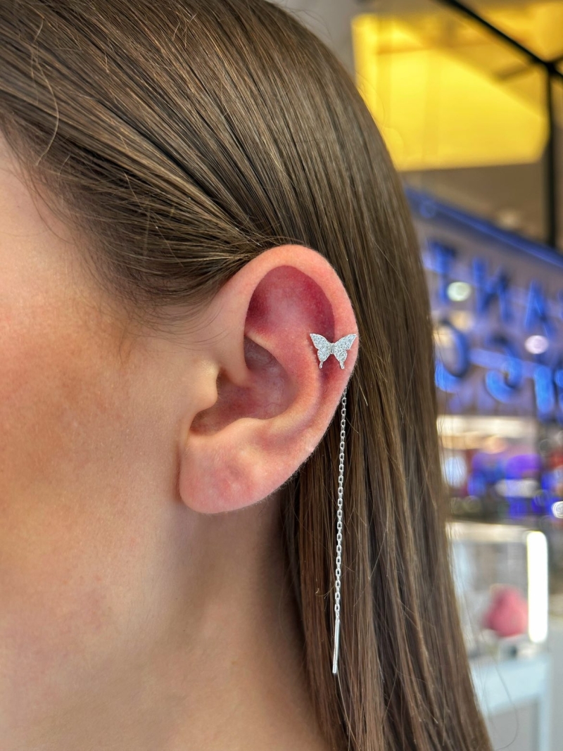 Acquista ora saliscendi lovli farfalla zirconata su elefantebianco.jewelry