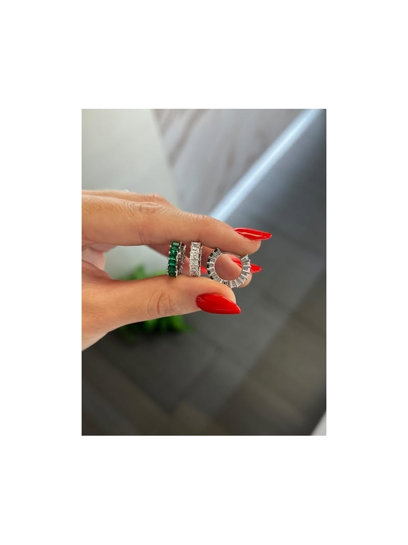 Acquista ora cerchietti baguette bianco e verde su elefantebianco.jewelry