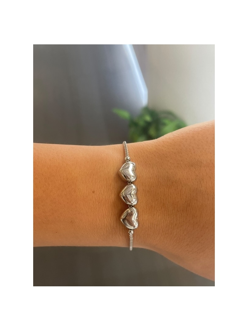 Acquista ora bracciale tre cuori incisione inclusa su elefantebianco.jewelry