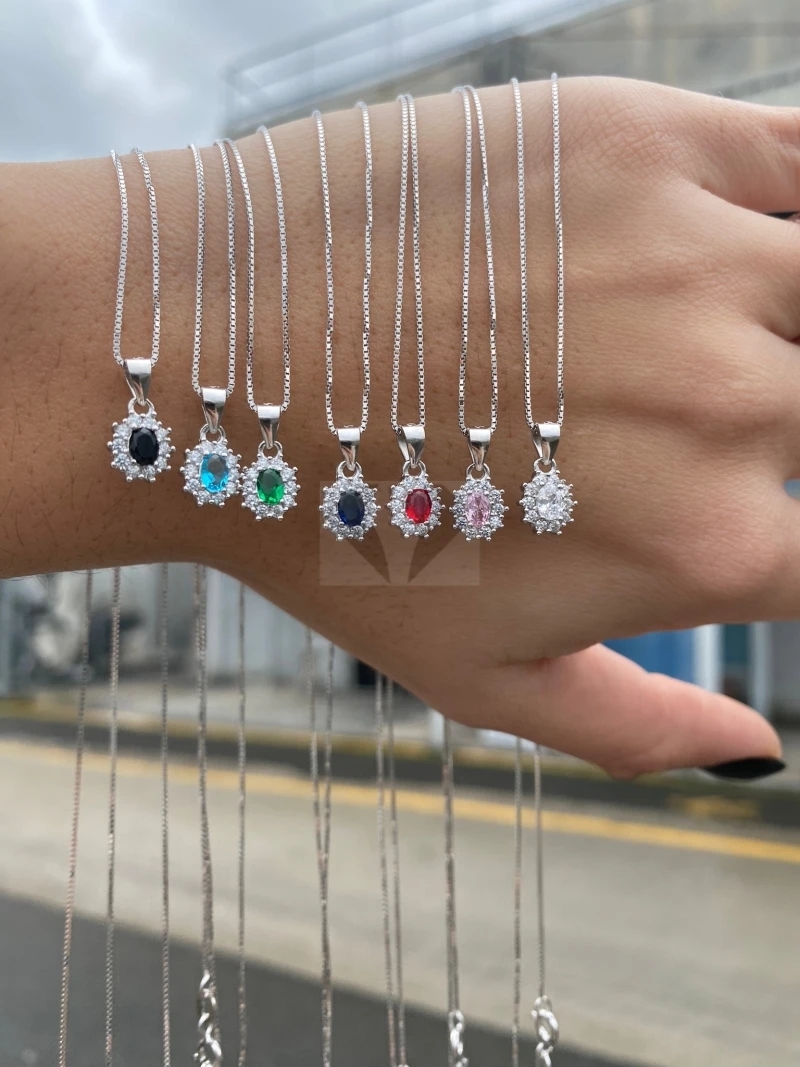 Acquista ora collana mini kate rodio (verde) su elefantebianco.jewelry