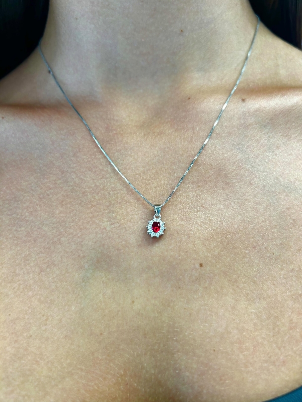 Acquista ora collana mini kate rodio (rossa) su elefantebianco.jewelry
