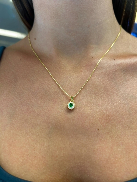 Acquista ora collana mini kate gold (verde) su elefantebianco.jewelry 2