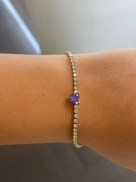 Acquista ora bracciale amore chiara base gold (viola) su elefantebianco.jewelry