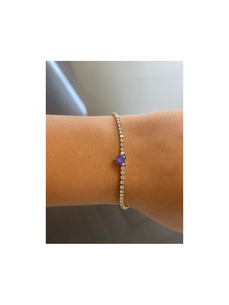 Acquista ora bracciale amore chiara base gold (viola) su elefantebianco.jewelry
