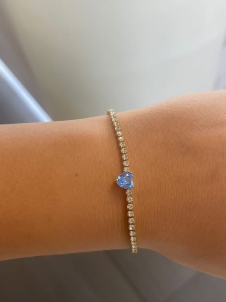 Acquista ora bracciale amore chiara base gold (celeste) su elefantebianco.jewelry