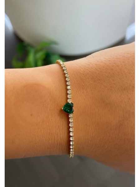 Acquista ora bracciale amore chiara base gold (verde) su elefantebianco.jewelry