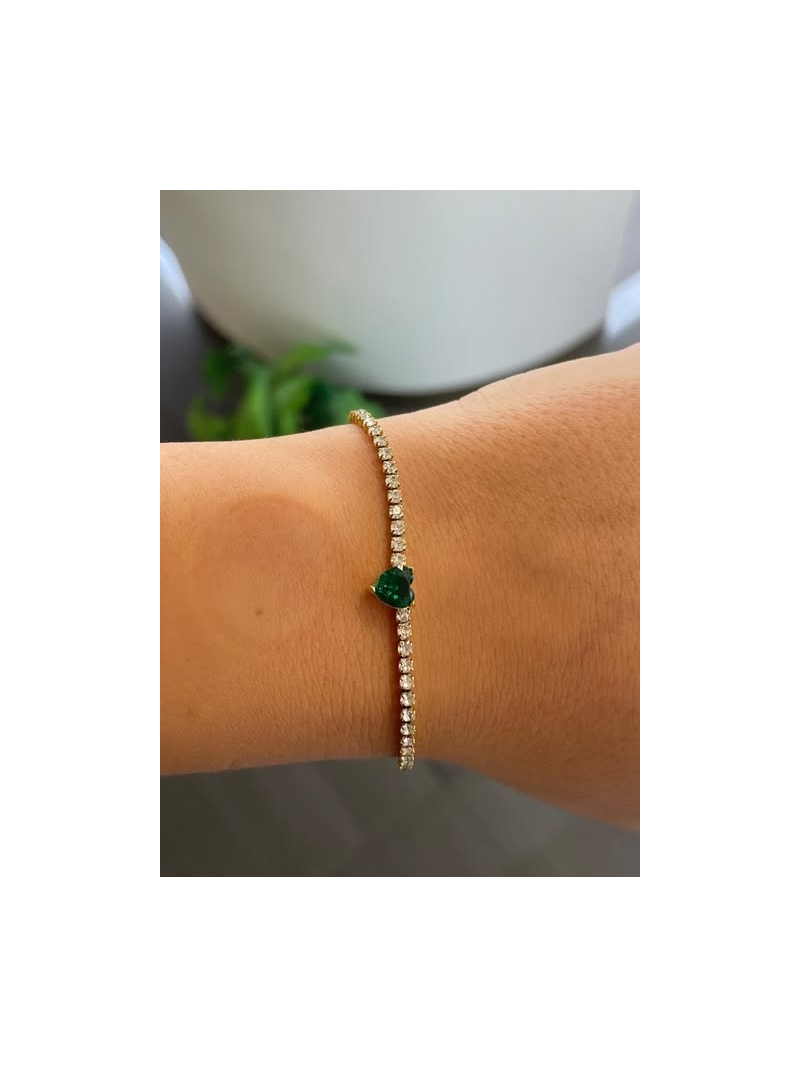Acquista ora bracciale amore chiara base gold (verde) su elefantebianco.jewelry