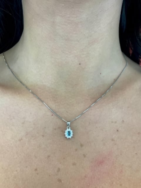 Acquista ora collana mini kate rodio (azzurra) su elefantebianco.jewelry 2