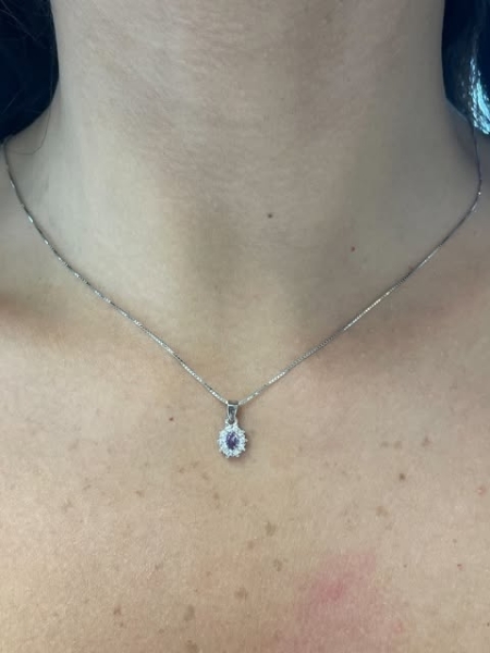 Acquista ora collana mini kate rodio (viola) su elefantebianco.jewelry 2