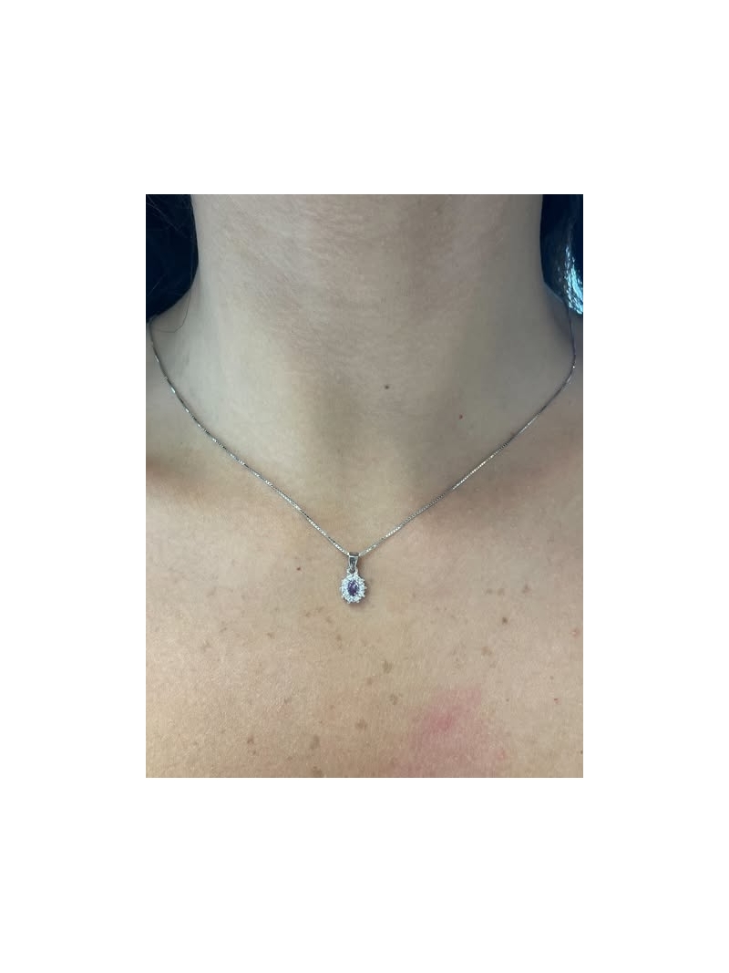 Acquista ora collana mini kate rodio (viola) su elefantebianco.jewelry
