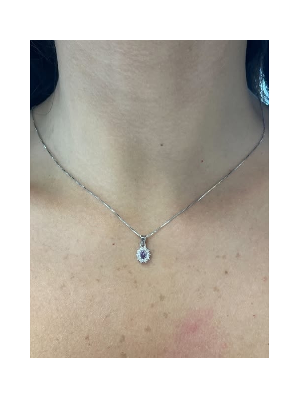 Acquista ora collana mini kate rodio (viola) su elefantebianco.jewelry