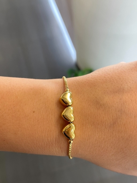 Acquista ora bracciale tre cuori incisione inclusa su elefantebianco.jewelry 2