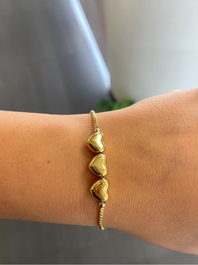 Acquista ora bracciale tre cuori incisione inclusa su elefantebianco.jewelry