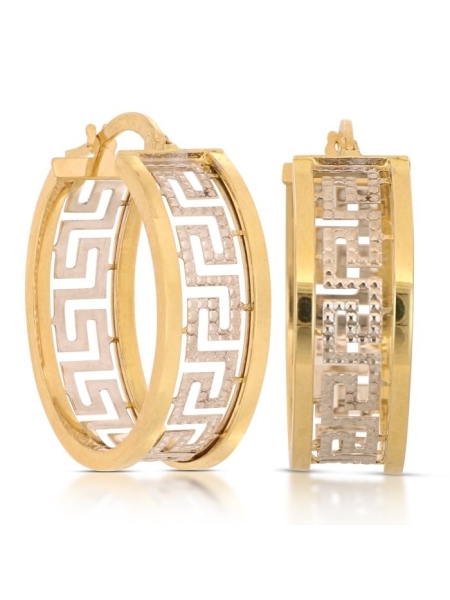 Acquista ora orecchini cerchi  greca oro 750 su elefantebianco.jewelry