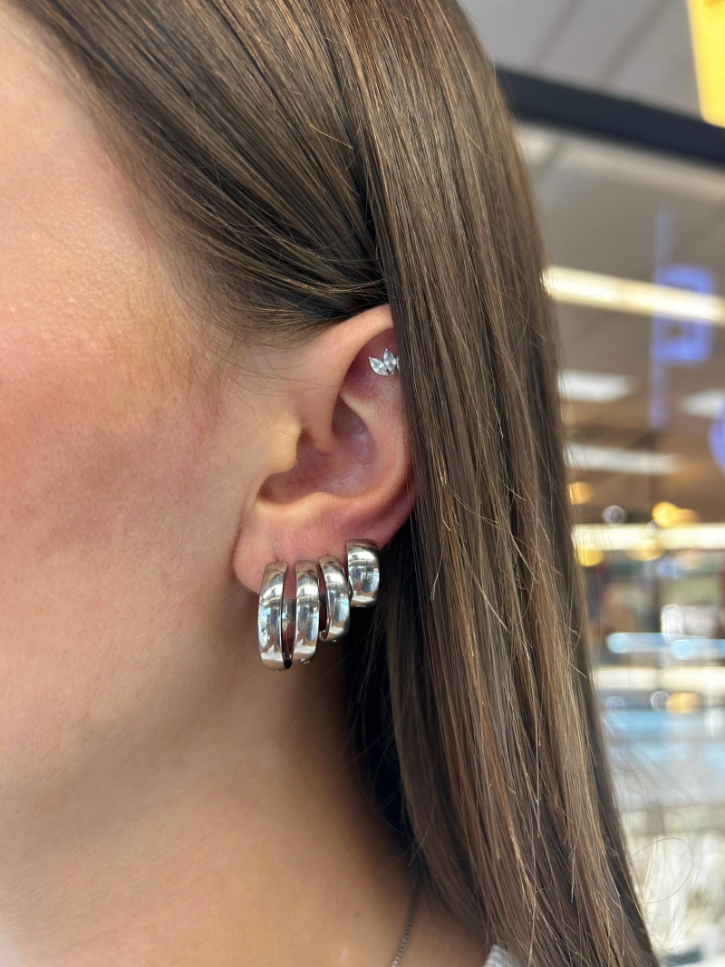 Acquista ora cerchietti bombati inox rodio su elefantebianco.jewelry