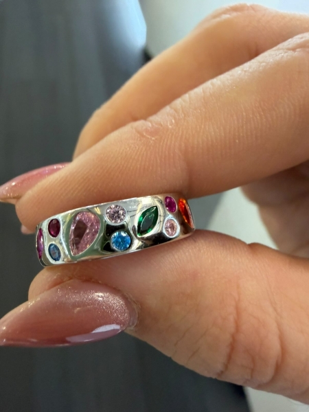 Acquista ora anello con pietre colorate su elefantebianco.jewelry 2