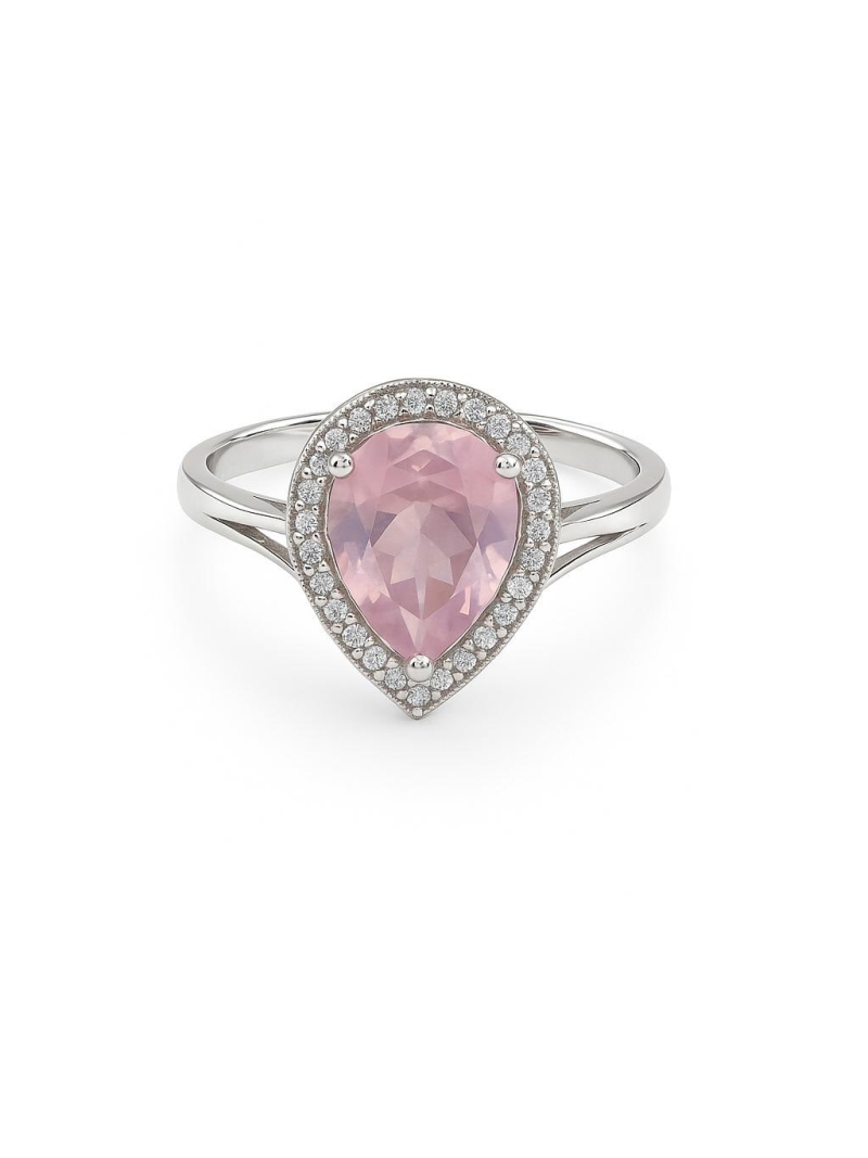 Acquista ora anello goccia rosa su elefantebianco.jewelry