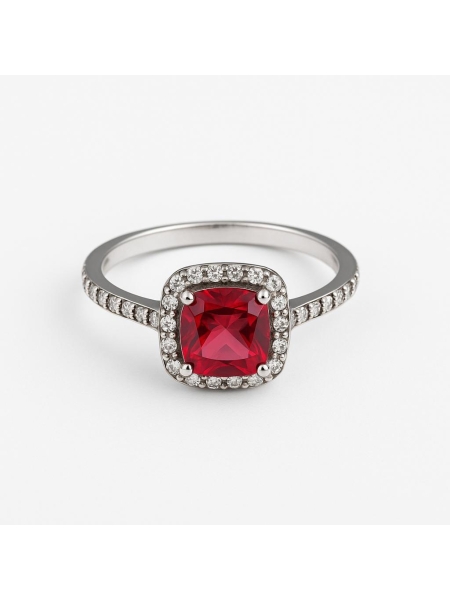 Acquista ora anello quadrato rosso su elefantebianco.jewelry