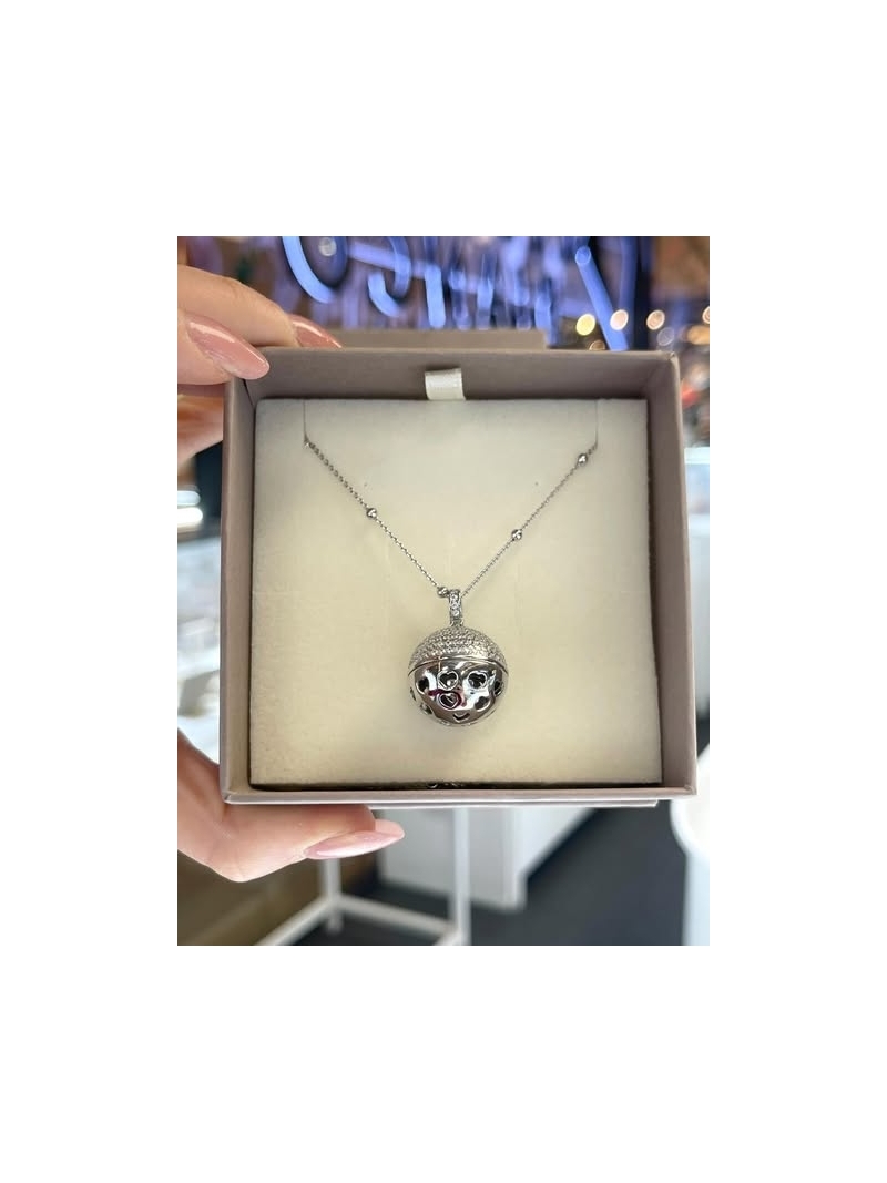Acquista ora collana chiama angeli sfera zirconata e cuori su elefantebianco.jewelry