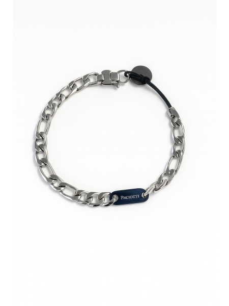 Acquista ora bracciale cesare paciotti catena con piastrina blu su elefantebianco.jewelry