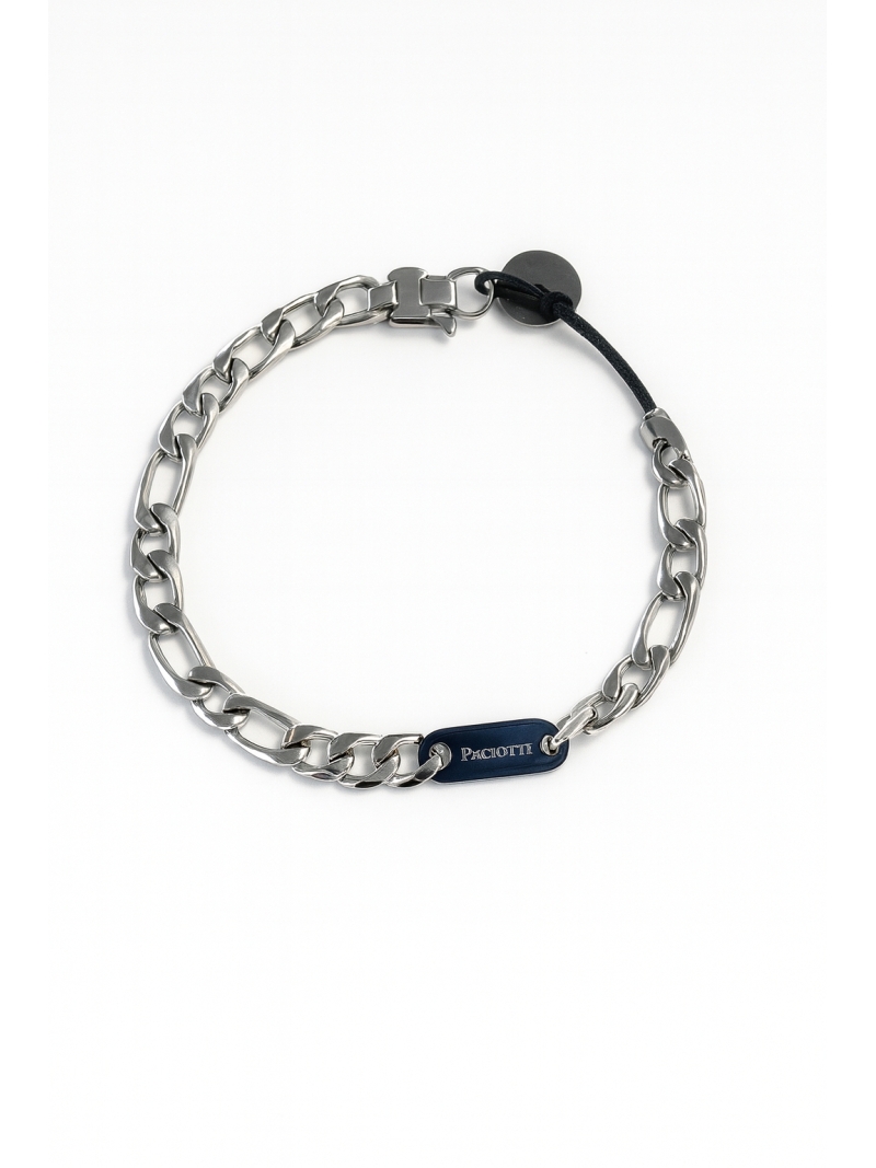 Acquista ora bracciale cesare paciotti catena con piastrina blu su elefantebianco.jewelry