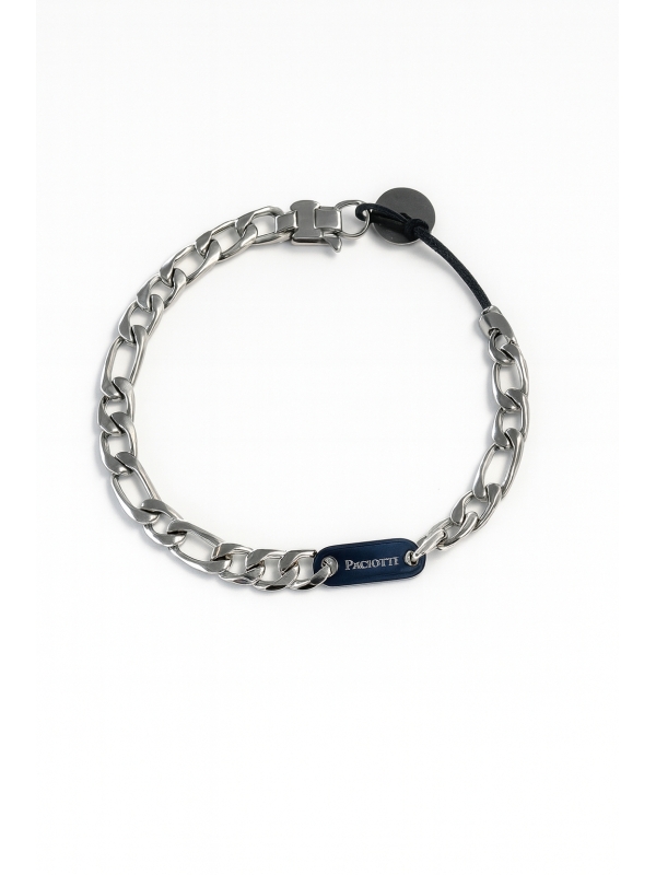 Acquista ora bracciale cesare paciotti catena con piastrina blu su elefantebianco.jewelry