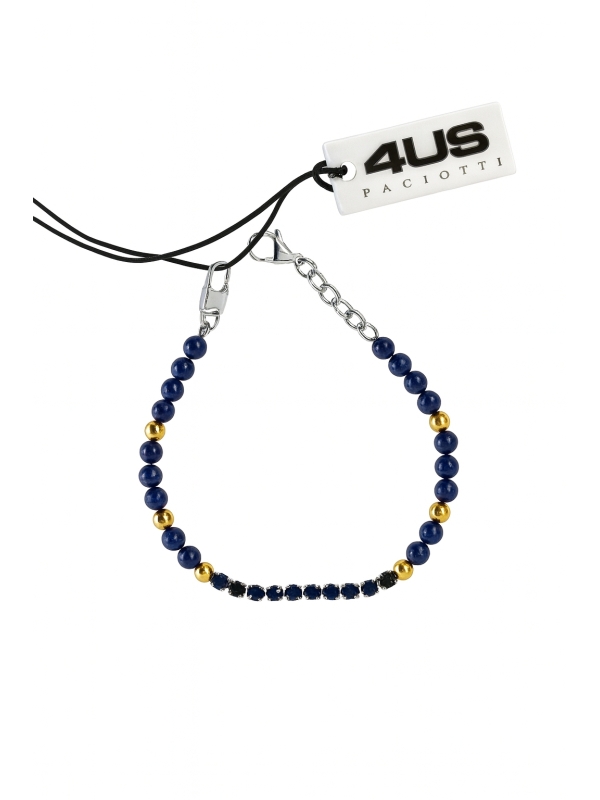 Acquista ora bracciale cesare paciotti pallinato blu zirconi blu e neri su elefantebianco.jewelry