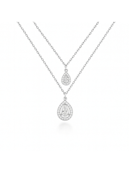 Acquista ora collana doppio filo con goccia su elefantebianco.jewelry