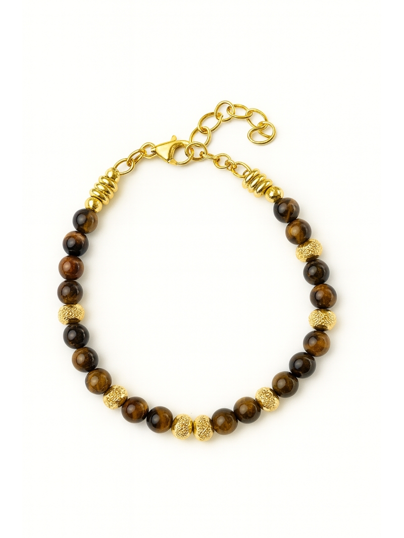 Acquista ora bracciale cesare pallinato marrone e oro su elefantebianco.jewelry