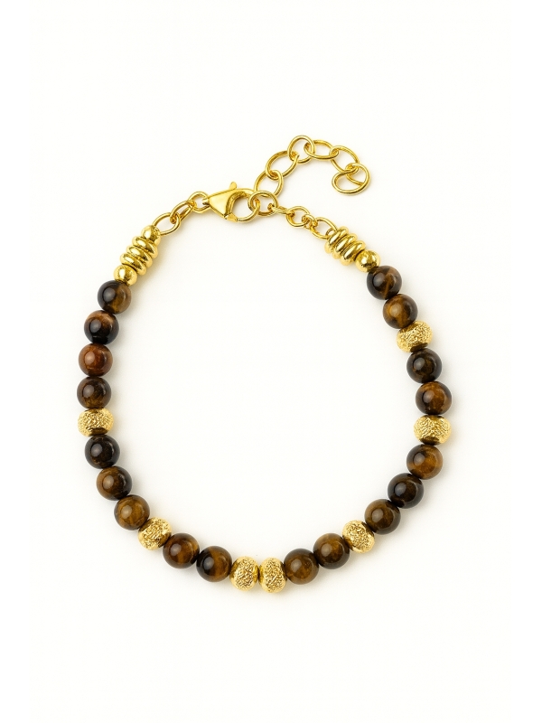 Acquista ora bracciale cesare pallinato marrone e oro su elefantebianco.jewelry