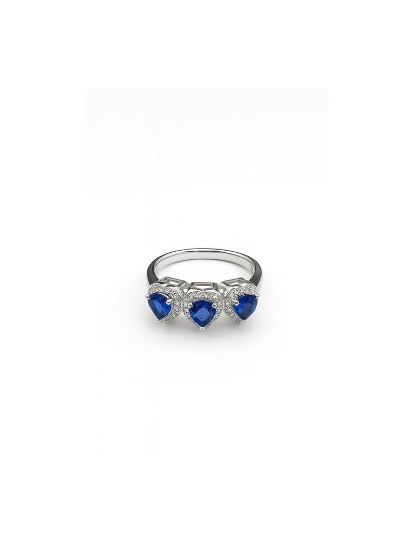 Acquista ora anello tre cuori blu su elefantebianco.jewelry