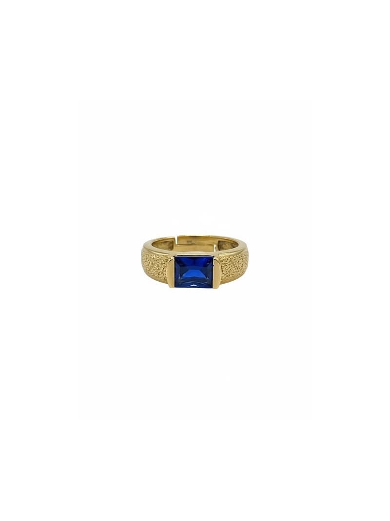 Acquista ora anello pietra blu oro su elefantebianco.jewelry