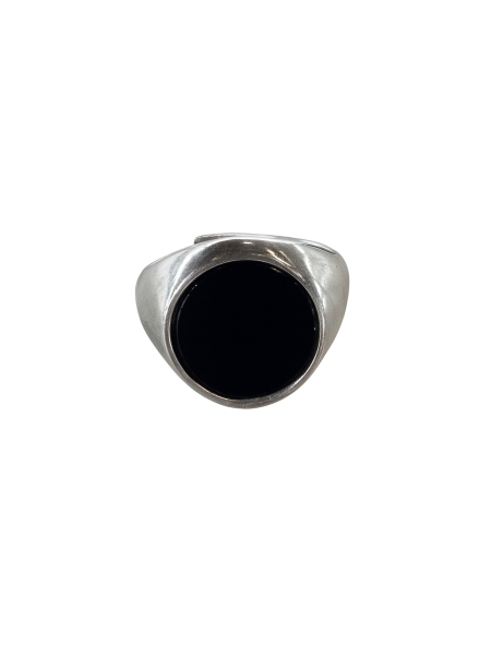 Acquista ora anello piastrina smaltata nera su elefantebianco.jewelry
