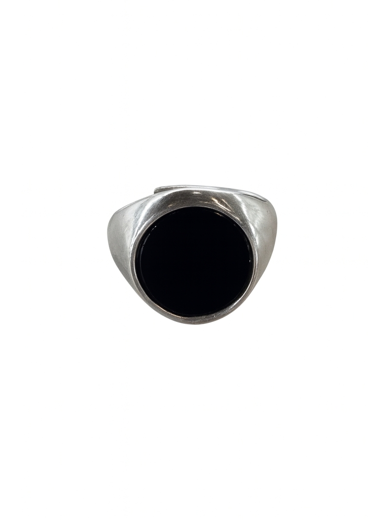 Acquista ora anello piastrina smaltata nera su elefantebianco.jewelry