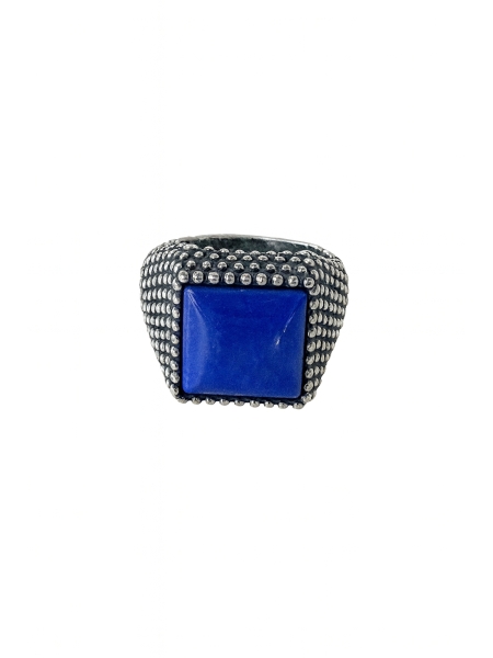 Acquista ora anello puntinato pietra blu su elefantebianco.jewelry